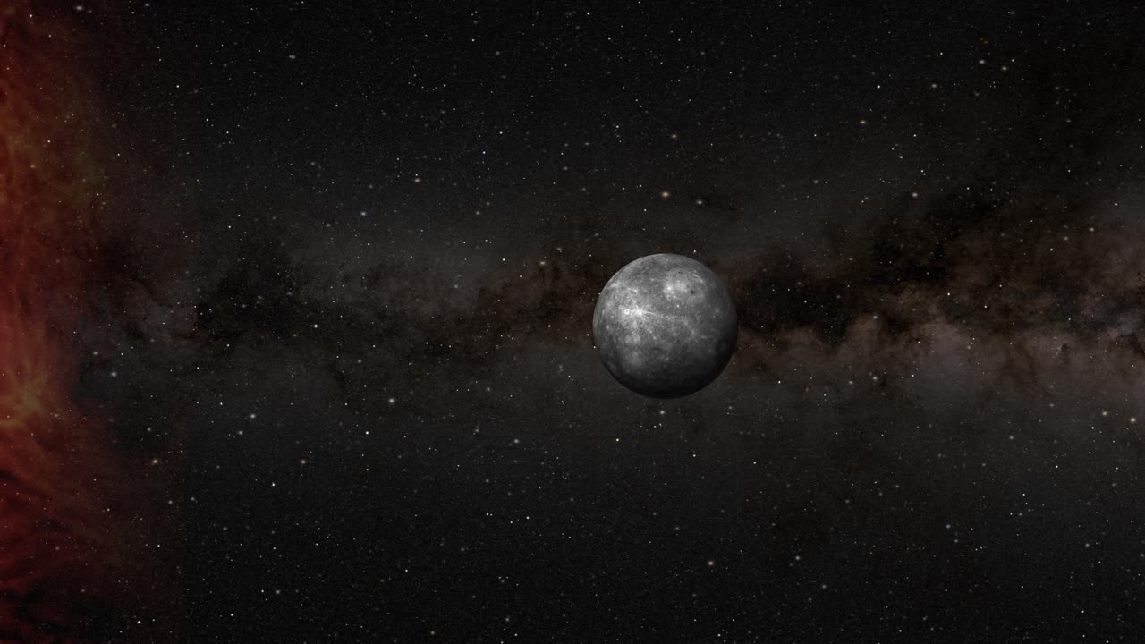 Animation of planets orbiting around the sun