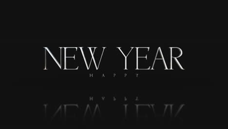 elegance style happy new year text on black gradient