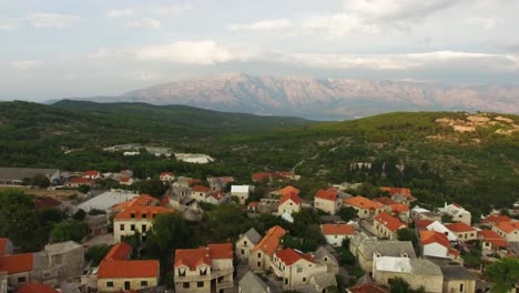 Ascending-drone-shot-of-the-Selca-Island-Brac-Croatia-Europe