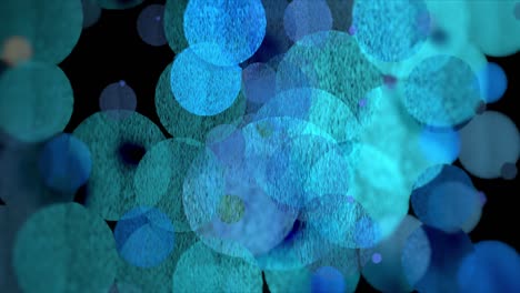 abstract motion blue yellow bokeh background. 3d animation