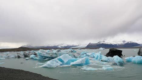 glacial lagoon following a large iceberg carving event