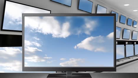 blue-sky-on-a-television-screen