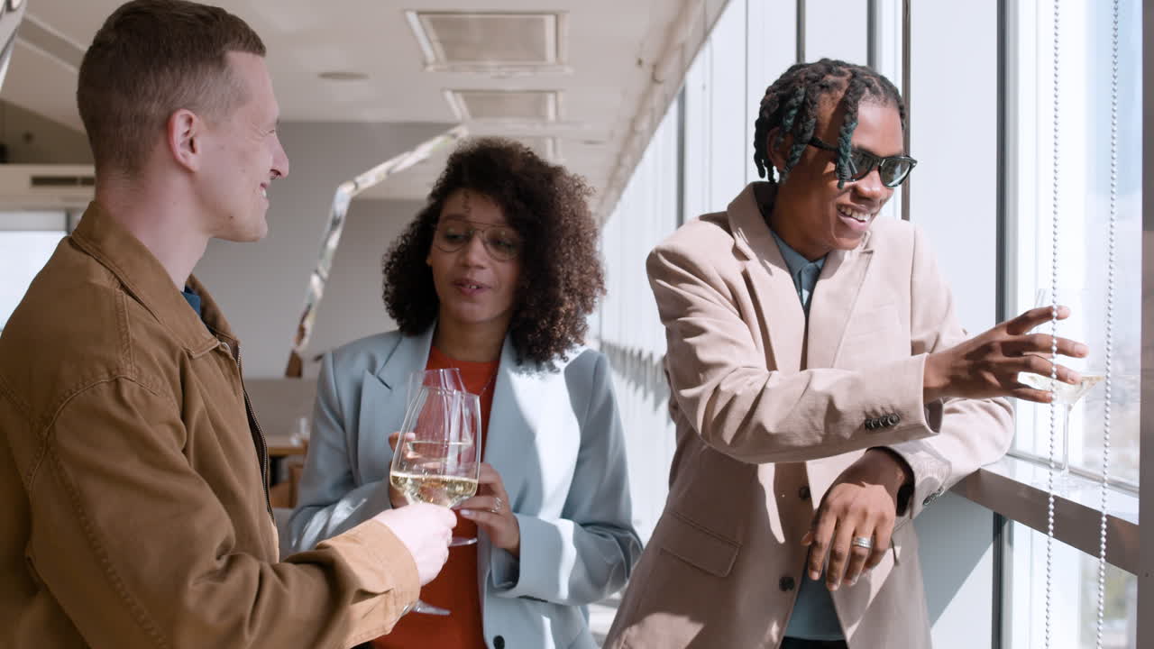 Friends Celebrating a Business Lunch