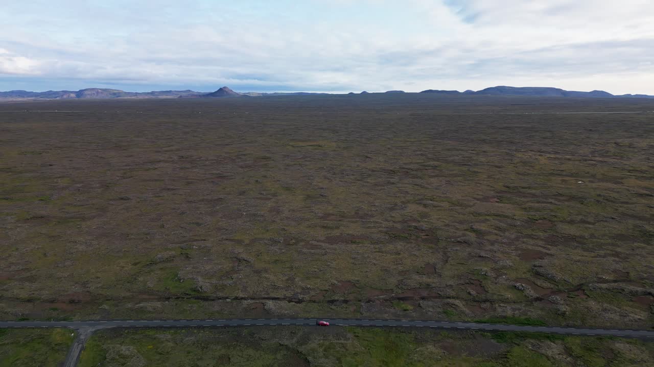 아이슬란드 필드 에 있는 관광 공원 의 공중 사진