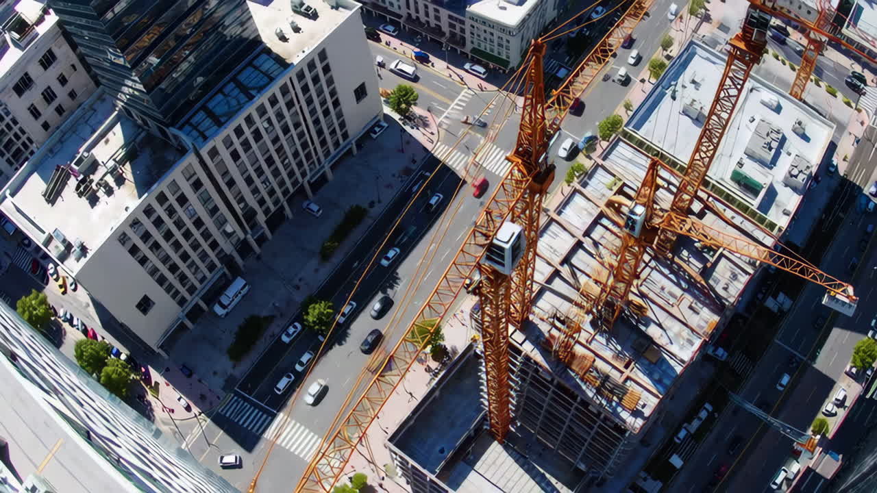 City Construction Site Aerial View
