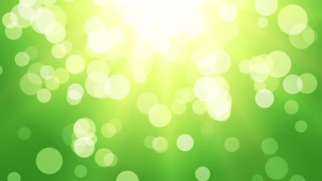 partículas que caen sobre un fondo verde