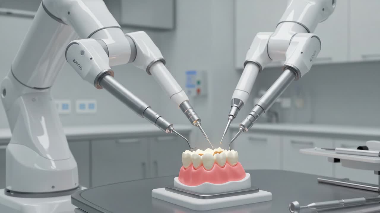 Advanced Robotic Dentistry: Precision Procedure Demonstrated by Multi-Arm Robots Engaging in Simulated Dental Surgery on Artificial Teeth Model