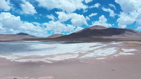 piedras rojas with salt flats near san pedro de atacama in chile, south america