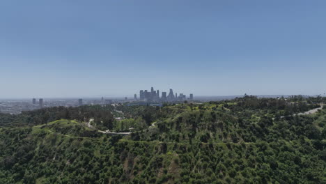 elysian park in los angeles, view of the downtown los angeles skyline