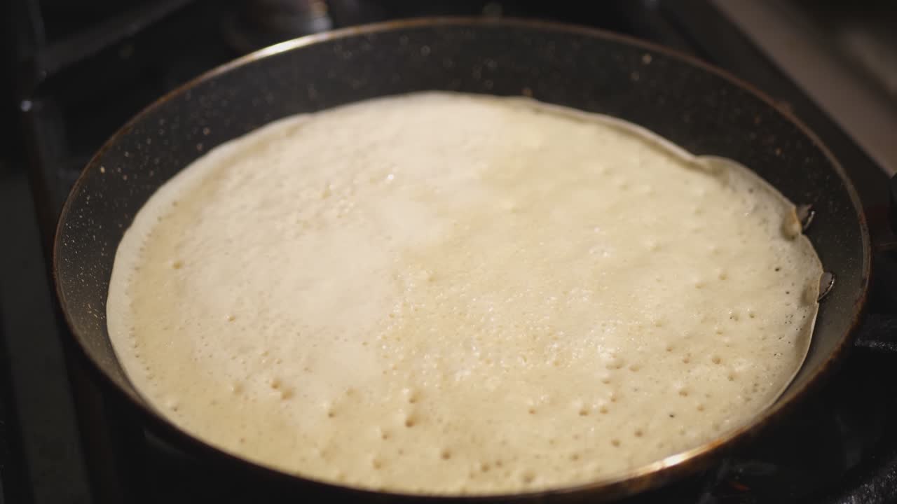 One Big Pancake in a Hot Frying Pan