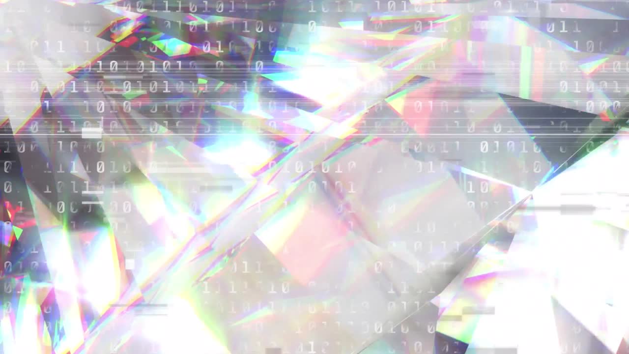 반이는 크리스탈에 대한 데이터 처리 및 간섭의 애니메이션