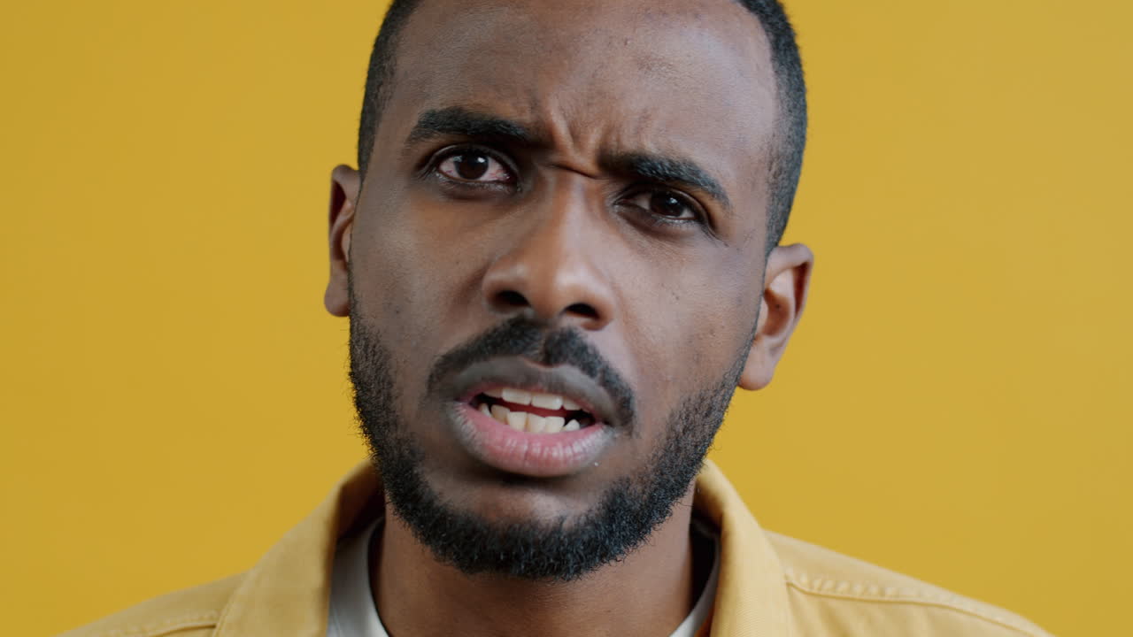 Man with a confused expression