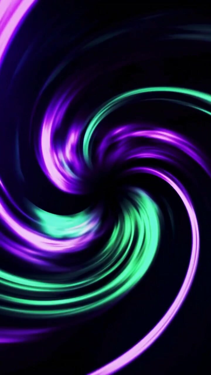 Dynamic Abstract Vortex of Colorful Neon Lines
