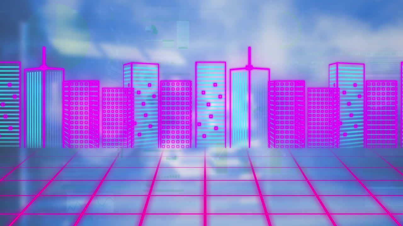 animación de la placa de circuitos de la computadora sobre la red