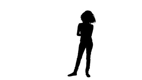 silhouette woman using a tablet computer