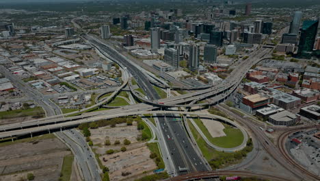 large multilane highway interchange