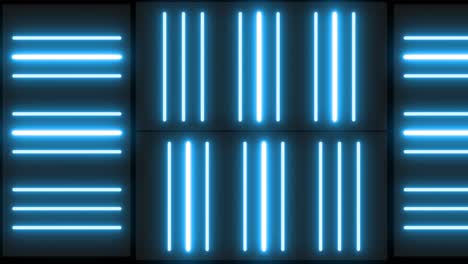 blue neon light panels on dark background
