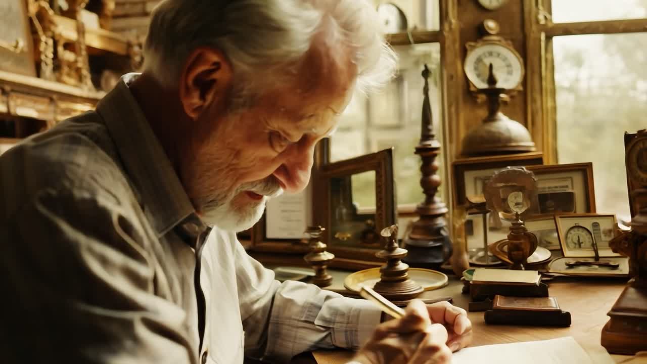 그의 작업실에서 웃는 은이