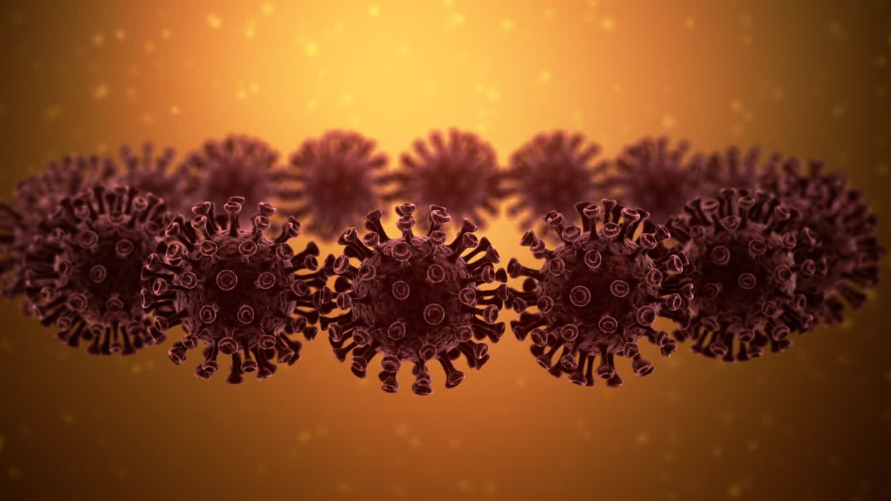 Animazione in loop del concetto di coronavirus Covid-19 per sfondo