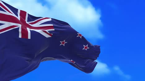 un bucle sin costuras de la bandera de nueva zelanda.