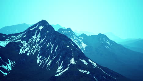 fog over high mountain peak
