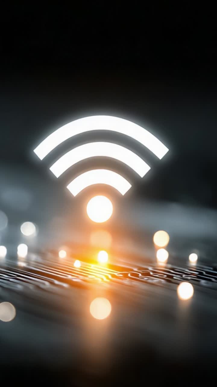 Exploring Wireless Technology: A Glimpse into Connected Networks Aiding Modern Communication with Signal Waves and Vibrant Lights
