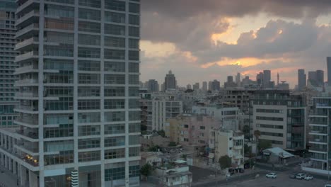 tel aviv cityscape at sunset
