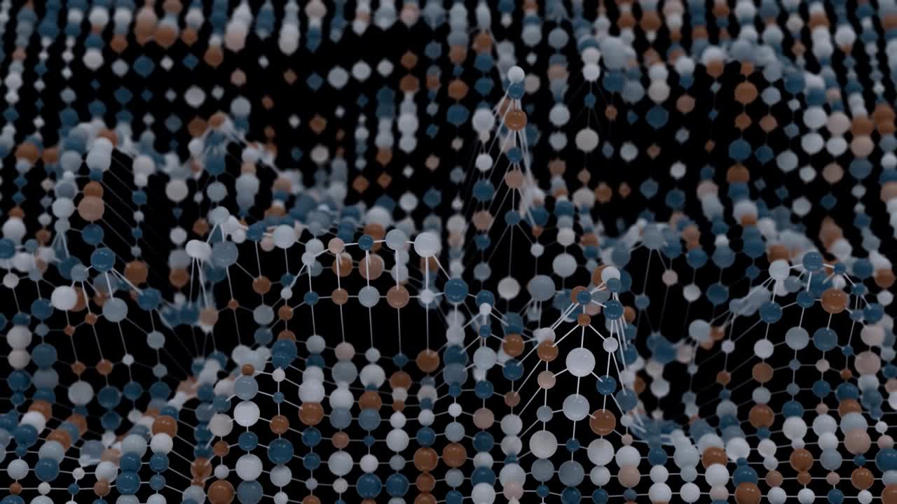 la malla de moléculas de la red 4k.