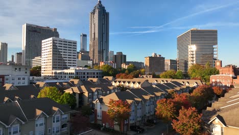 residential housing, homes in downtown atlanta georgia during autumn