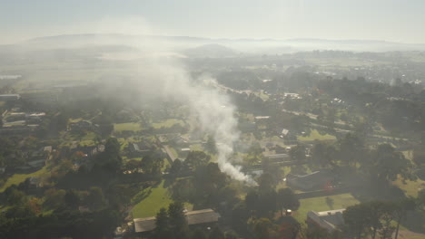 Aerial-hyperlapse-capturing-controlled-burning-off-on-gorgeous-blue-sky-day