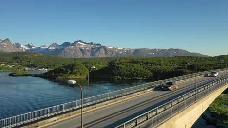 Bridge-over-Whirlpools-of-the-maelstrom-of-Saltstraumen,-Nordland,-Norway.-Beautiful-Nature-Norway-natural-landscape.