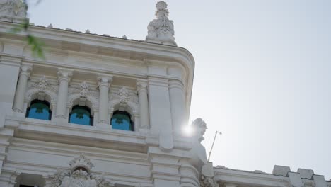 Spanish-building-close-up-orbit-with-sun-flare