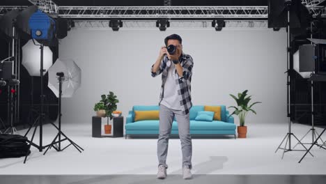 photographer in a photo studio