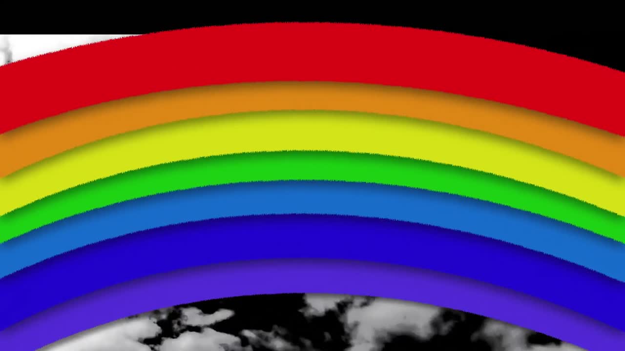 animación del globo girando sobre el paisaje urbano