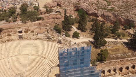 Drohnenaufnahmen-Der-Stadt-Und-Der-Akropolis-Von-Athen