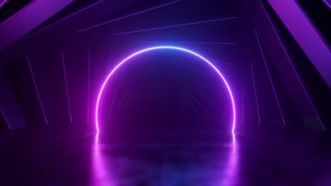 neon arch tunnel