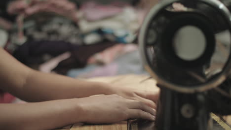 Close-up-of-a-Sewing-Machine