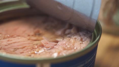 opened can of tuna fish
