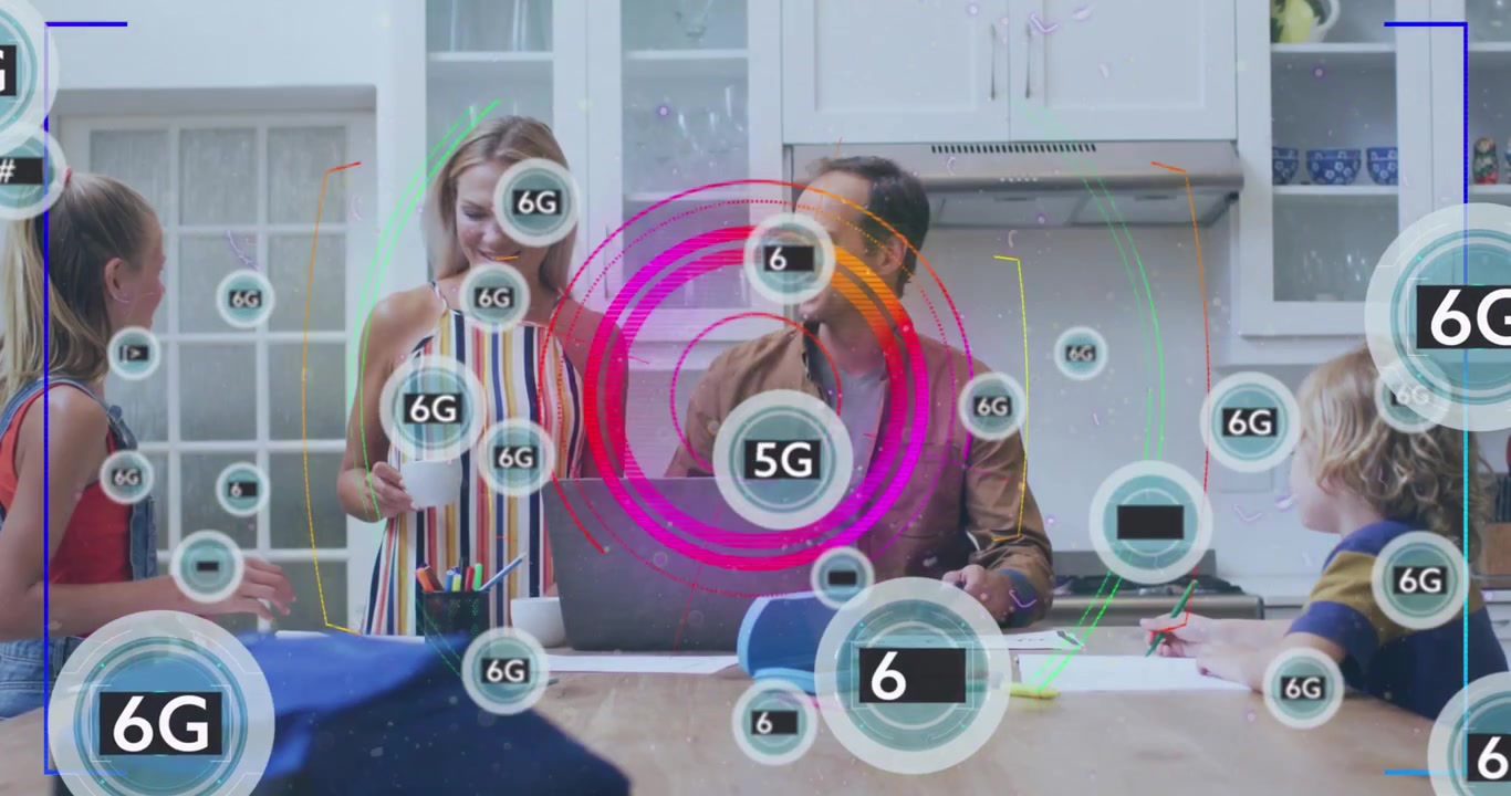 Animation of network of connections over warehouse