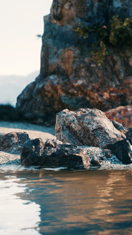 rocks on a beach by the sea