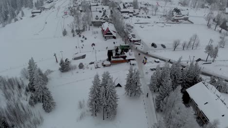 this is a drone footage in 4k of zakopane, poland , cracow