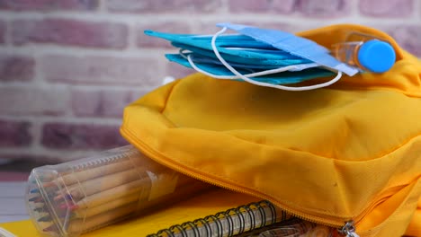 backpack with safety supplies for school