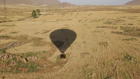 a shadow of hot air balloon, montgolfiere