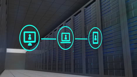 Animation-of-network-of-connections-with-icons-over-computer-servers