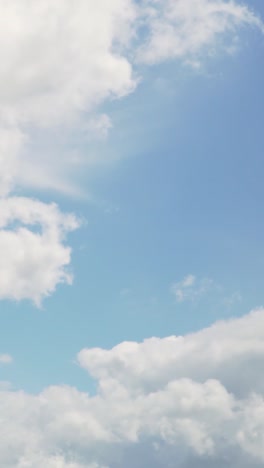 blue sky with fluffy clouds