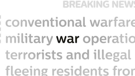 headline titles media with war seamless loop