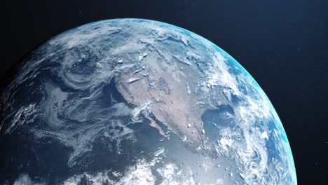 animation of earth in space 4k