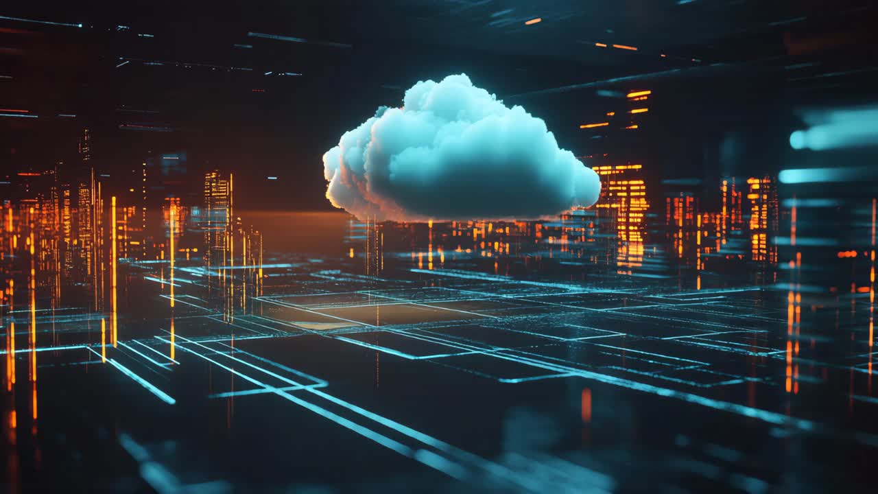 Cloud Computing Digital Cityscape