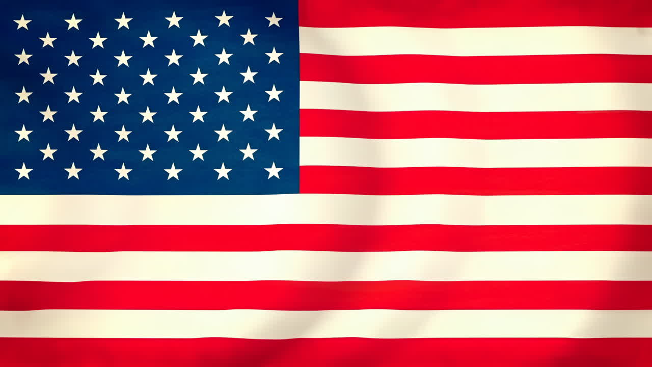 Die amerikanische Flagge weht im Wind
