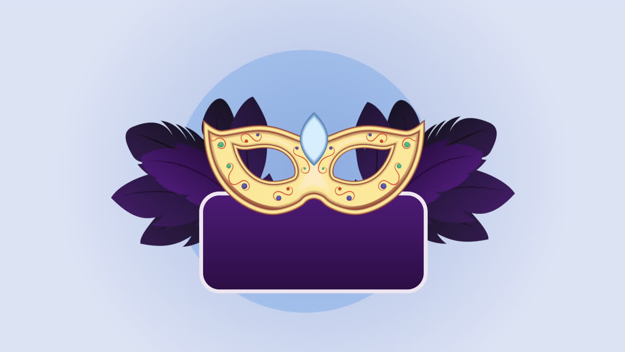 Ilustración de la máscara del carnaval
